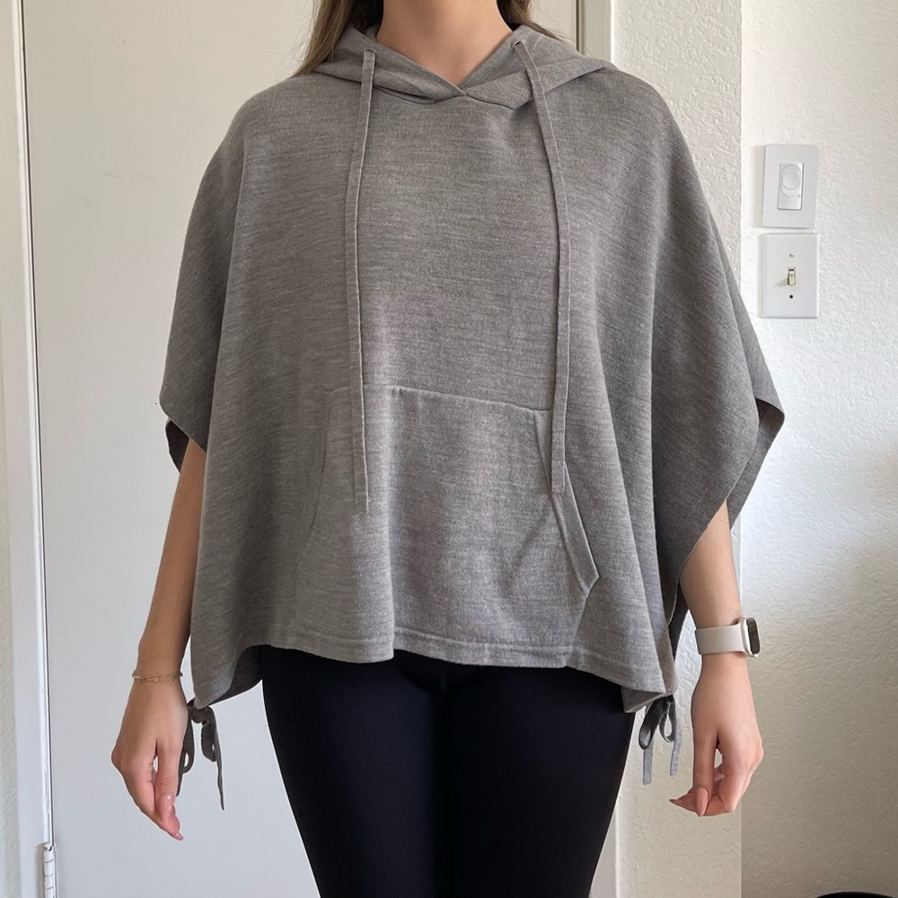 lululemon grey wool poncho